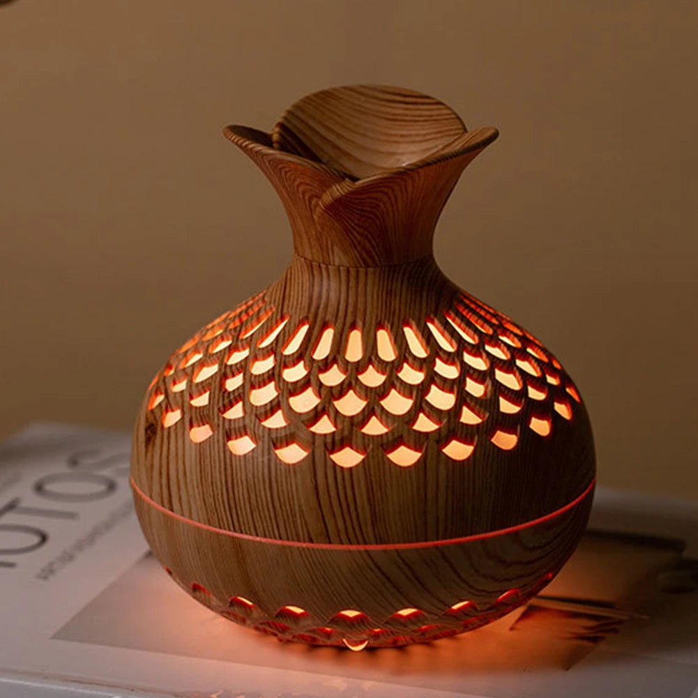 Lincorx™ Wood Grain Flower Humidifier