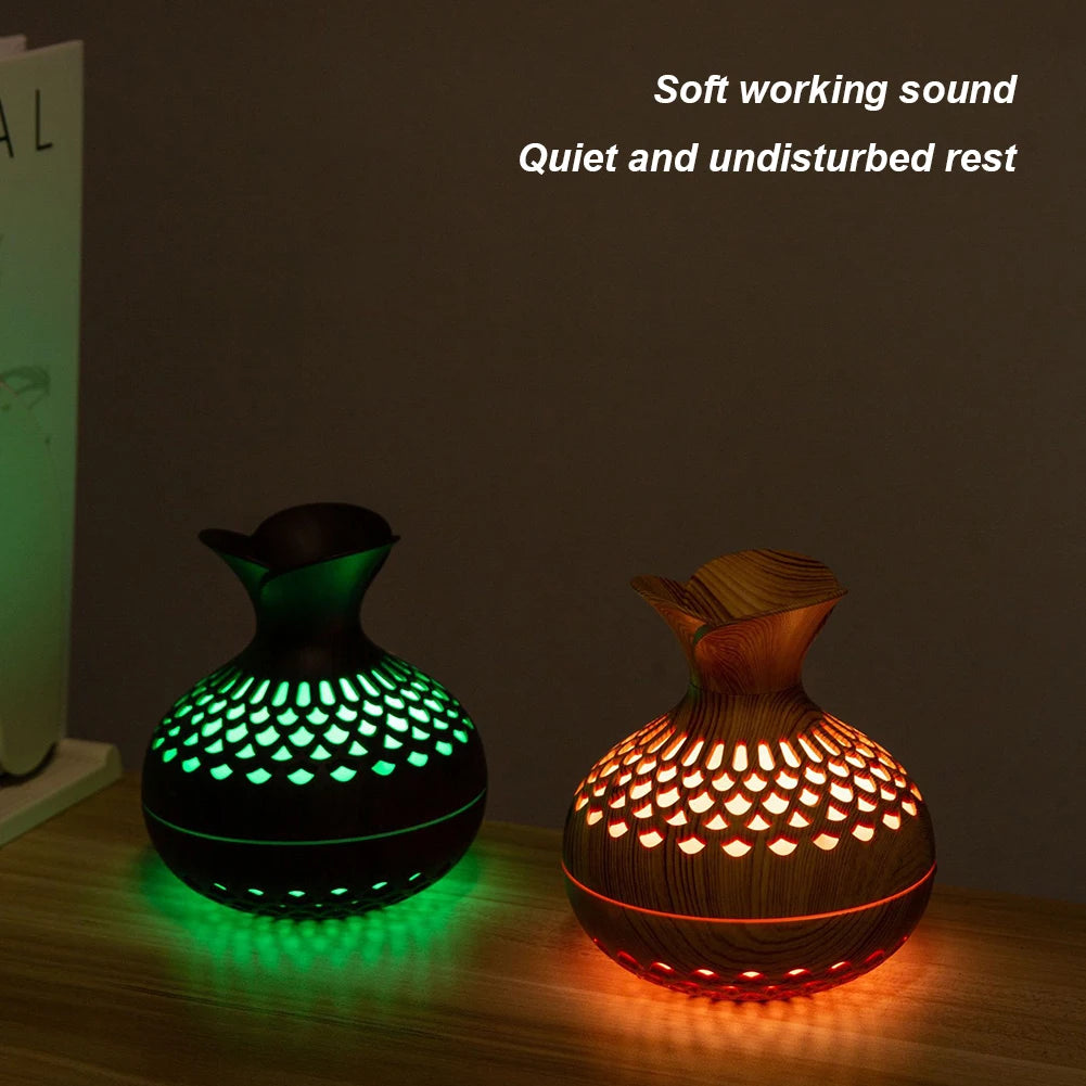 Lincorx™ Wood Grain Flower Humidifier