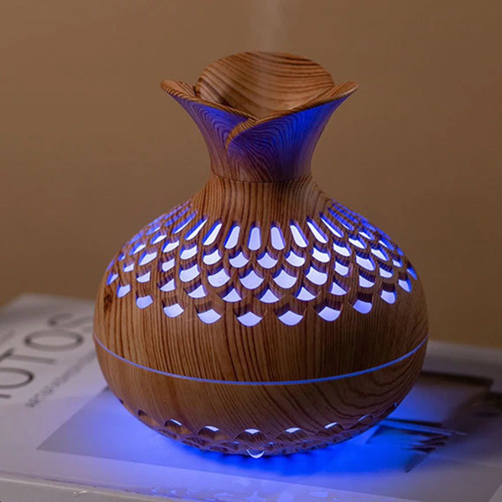 Lincorx™ Wood Grain Flower Humidifier