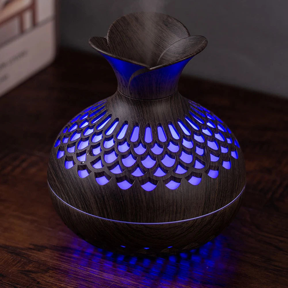 Lincorx™ Wood Grain Flower Humidifier
